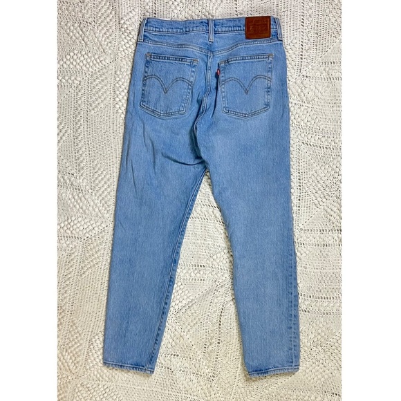 Levis Womens Jeans Wedgie Straight 28 Light Wash Blue Button Fly High Rise Denim - Picture 3 of 7